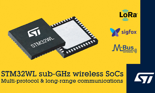 意法半導(dǎo)體推出面向大眾市場的 STM32WL LoRa?無線系統(tǒng)芯片系列產(chǎn)品